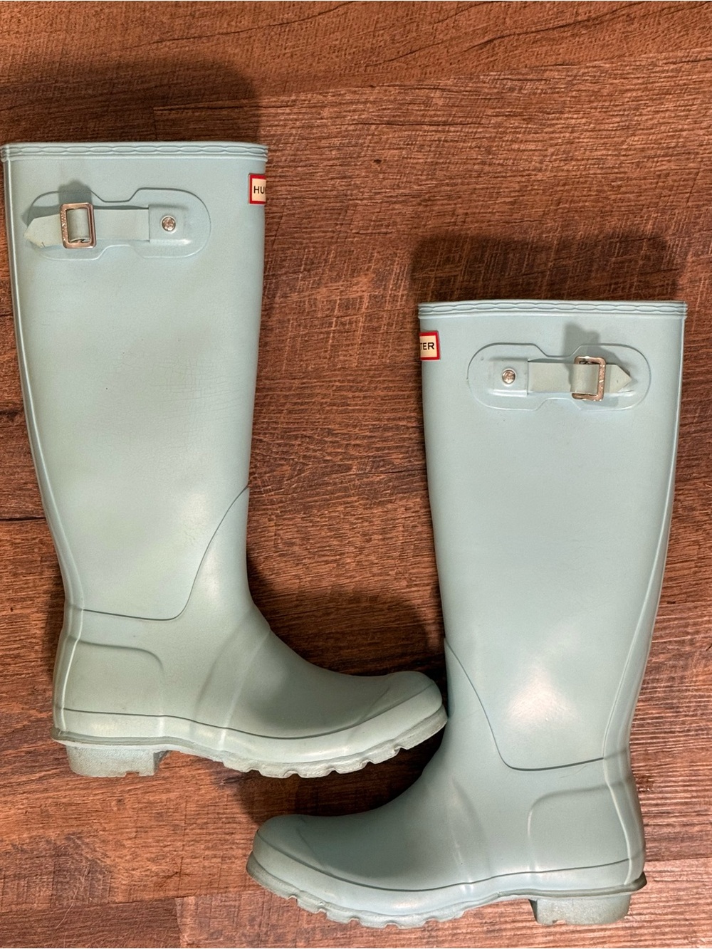 Hunter Women's Matte Seafoam Knee-High Rain Boots